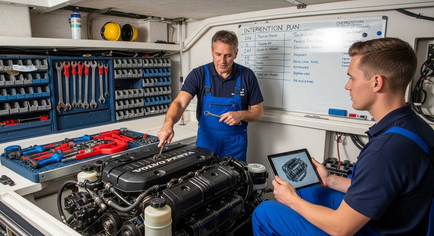 Capacitación técnica en motores marinos
